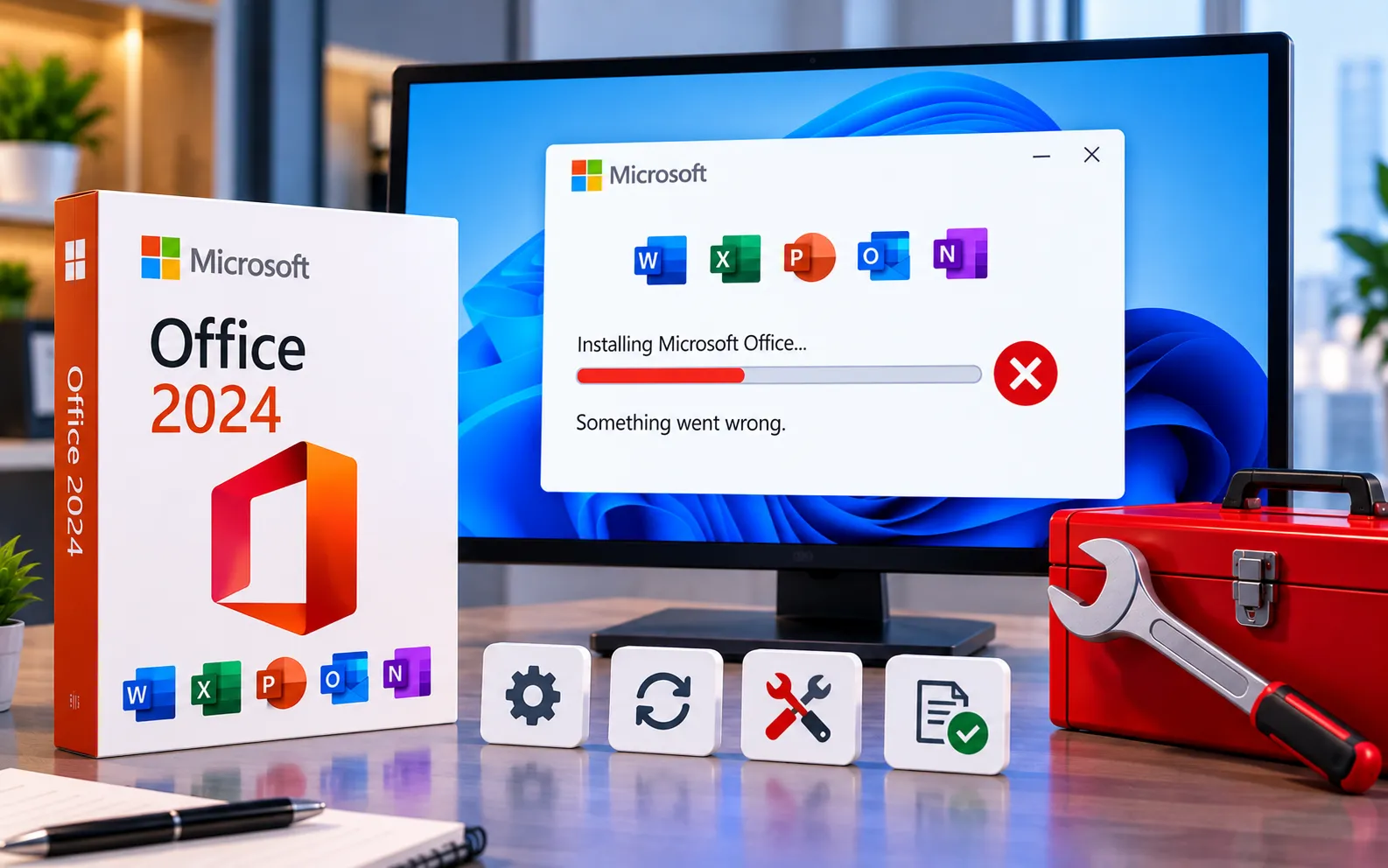 How to fix installation problems with Microsoft Office 2024